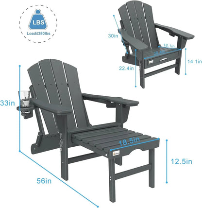 ⏰BUY 2 GET 2 FREE ⛱️Mdeam Folding Outdoor Adirondack Chairs Weather Resistant for Patio